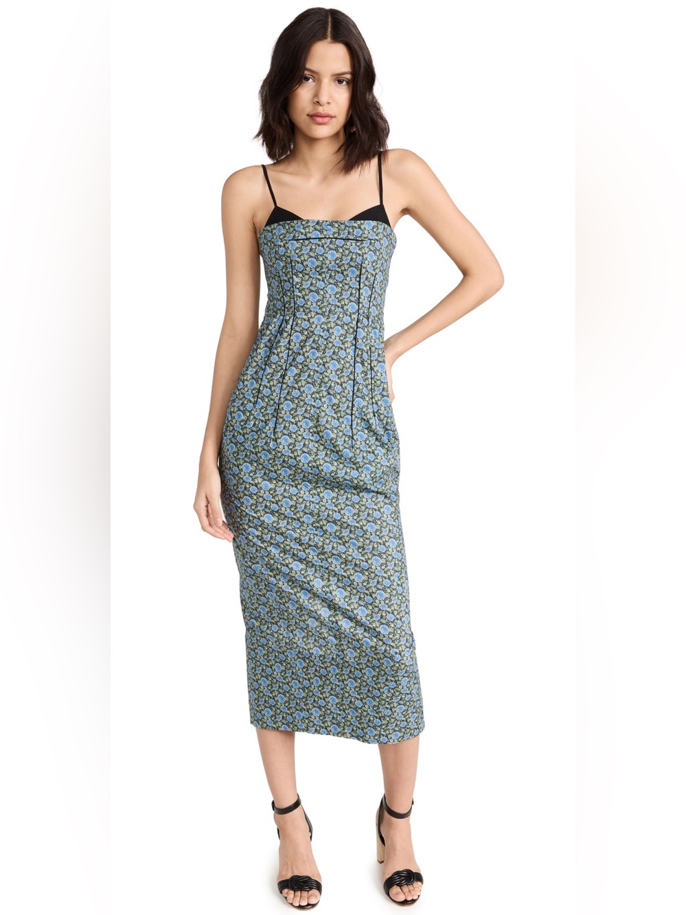 NWOT Nackiyé Juniper Dress in "Picnic Night" blue floral